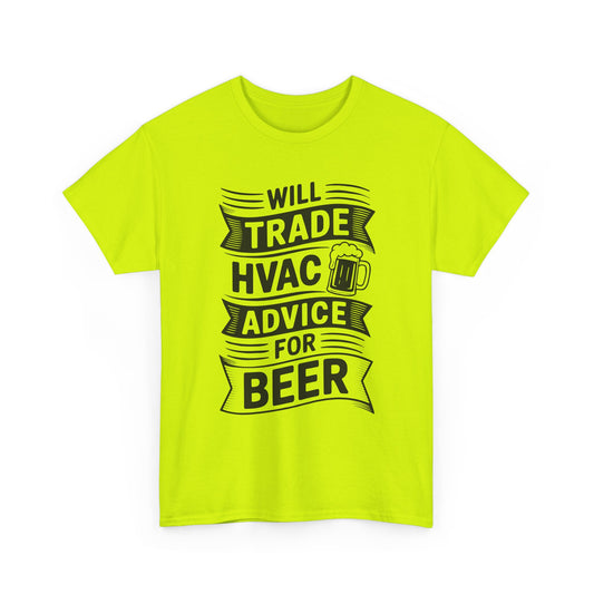 Bright yellow t-shirt with black text and graphic on a white background