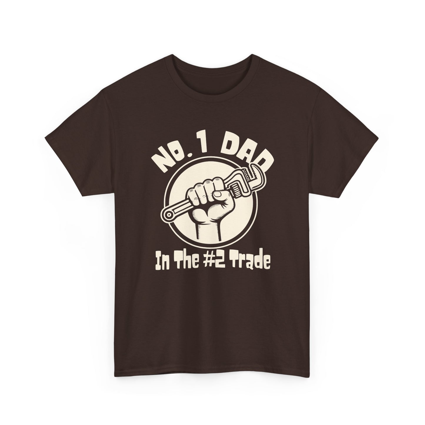 No. 1 Dad in the No. 2 Trade - White Graphic T-shirt