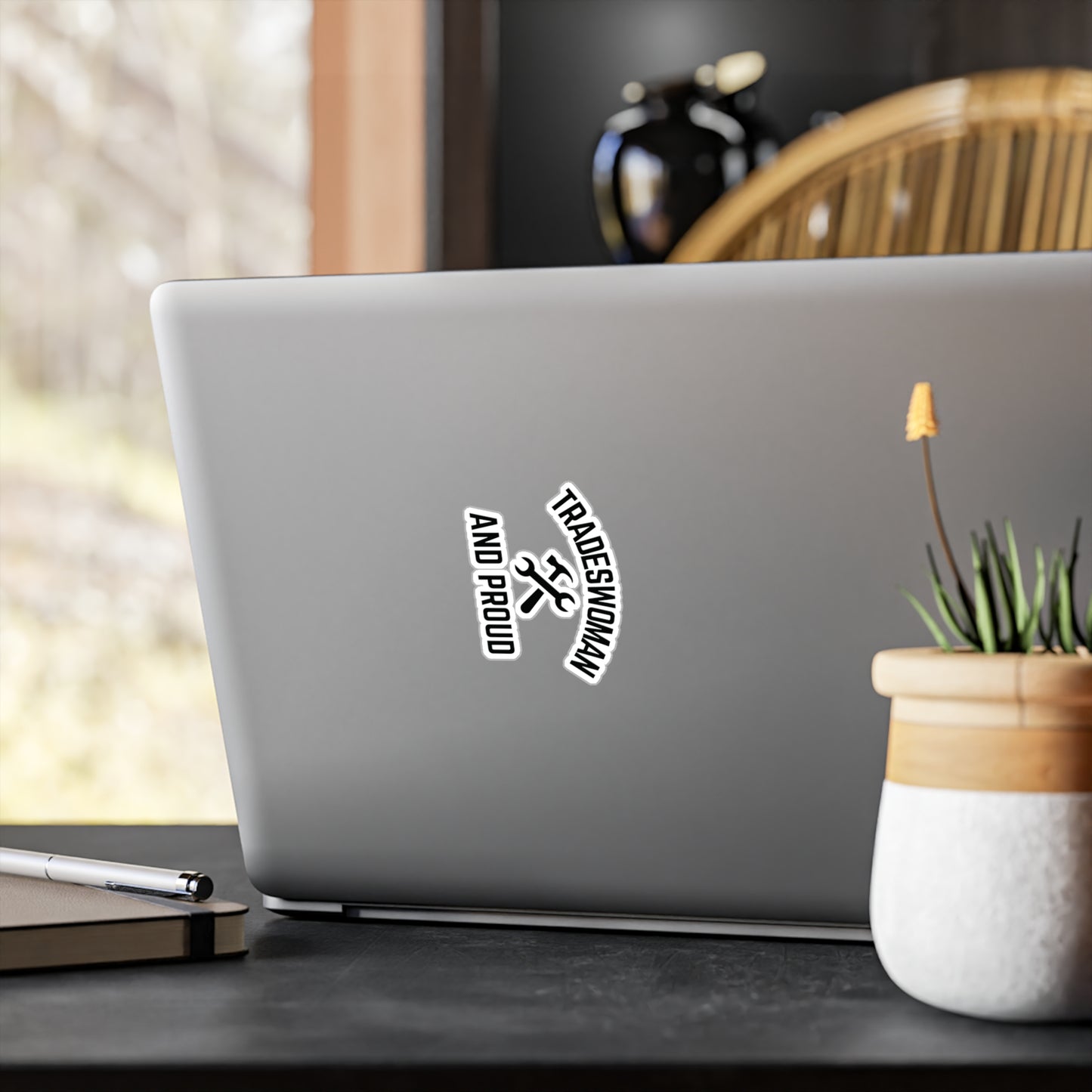 Tradeswoman and Proud - Vinyl Decals | Custom Stickers for Jobsite boxes, hardhats, work vans